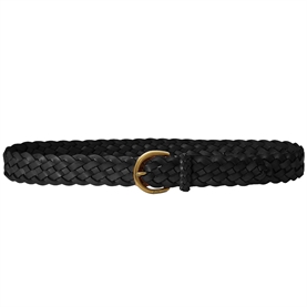 Polo Ralph Lauren Braided Calfskin Belt, Sort